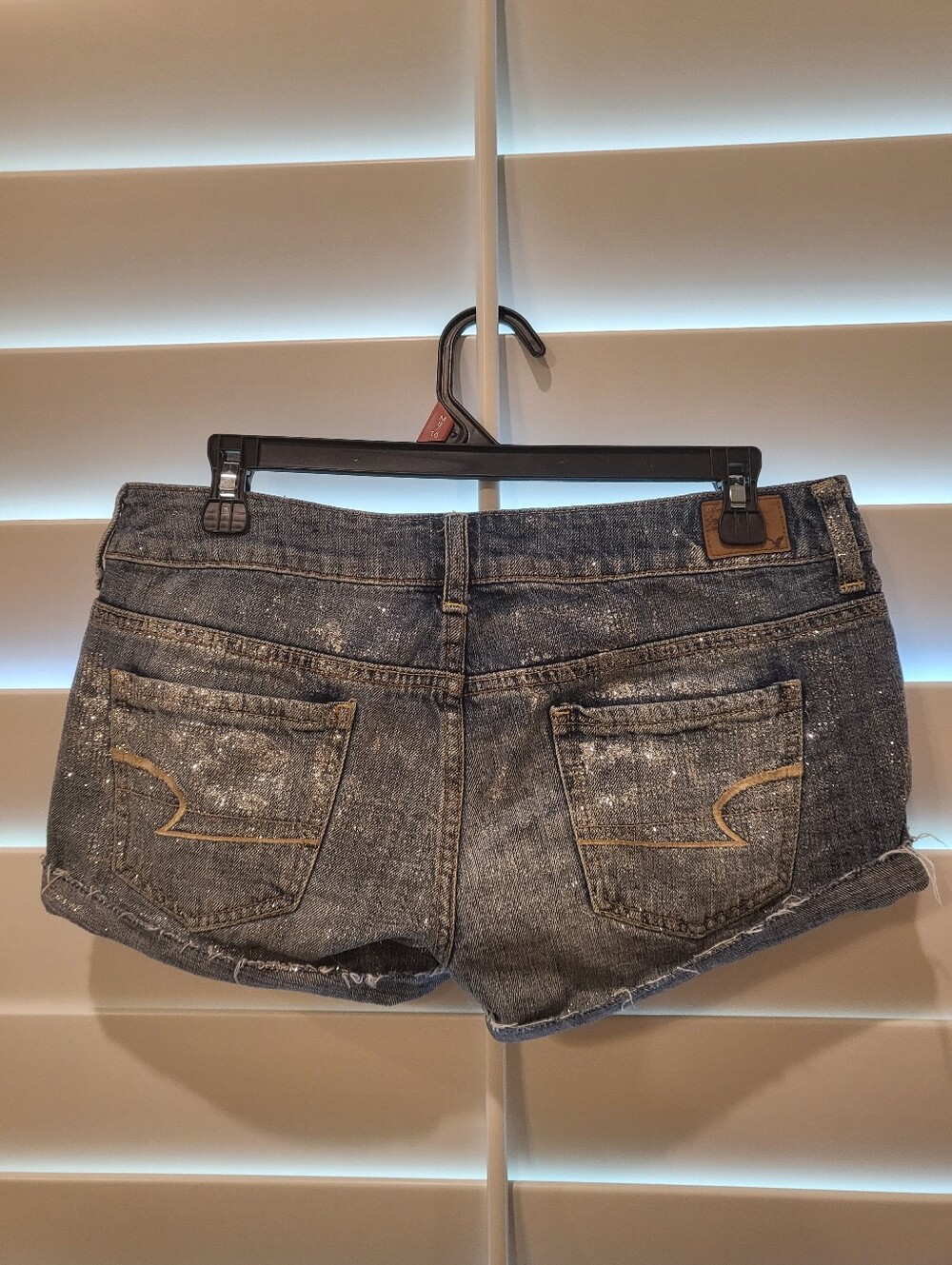 Y2K American Eagle Glitter Shorts Size 6